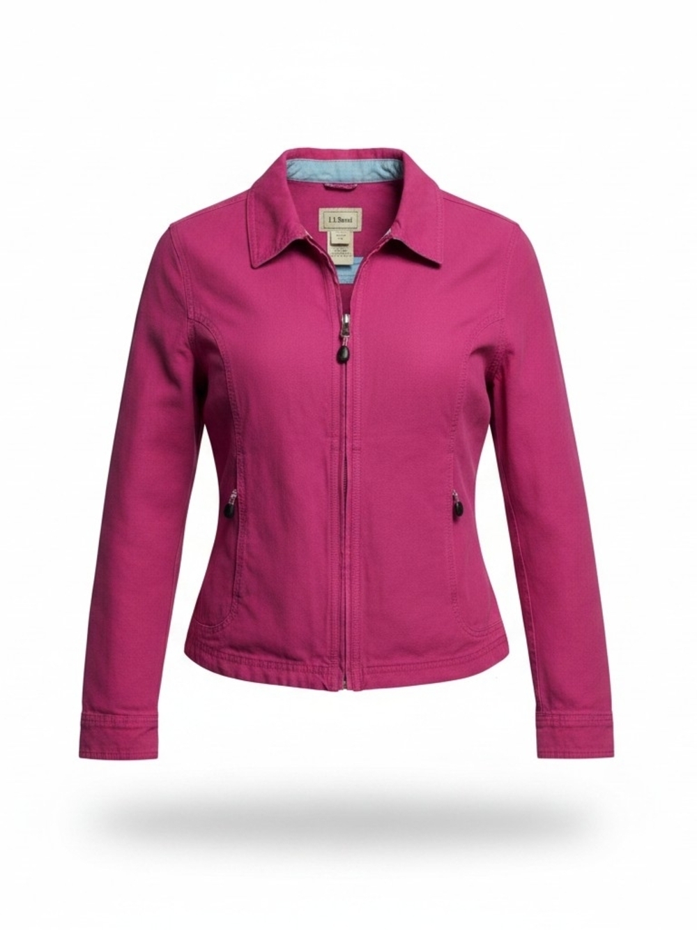 L.L. Bean Women's 90s Y2K Pink Canvas Zip Up Chore Jacket NWT Size Xl RUNS Small